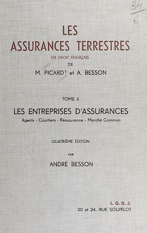 Téléchargez le livre :  Les assurances terrestres (2). Les entreprises d'assurances