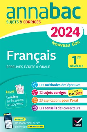 Téléchargez le livre :  Annales du bac Annabac 2024 Français 1re générale (bac de français écrit & oral)