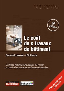 Télécharger le livre :  Le Coût des travaux de bâtiment - Second oeuvre - Finitions