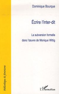 Télécharger le livre :  Ecrire l'inter-dit