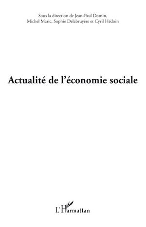 Téléchargez le livre :  ACTUALITE DE L'ECONOMIE SOCIALE