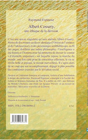 Téléchargez le livre :  ALBERT COSSERY, UNE ÉTHIQUE DE LA DÉRISION