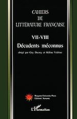 Télécharger le livre :  Cahiers de Littérature Française Tome VII VIII