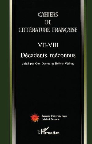 Téléchargez le livre :  Cahiers de Littérature Française Tome VII VIII