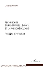 Download this eBook Recherches sur Emmanuel Lévinas et la phénoménologie