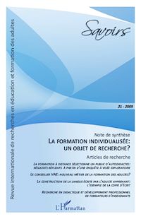 Télécharger le livre :  La formation individualisée: un objet de recherche ?