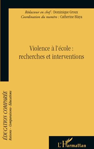Téléchargez le livre :  Violence à l'école : Recherches et interventions