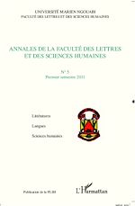 Télécharger le livre :  Annales de la faculté des lettres et des sciences humaines n° 5 premier trimestre 2011