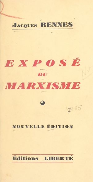 Téléchargez le livre :  Exposé du marxisme