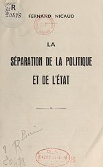 Télécharger le livre :  La séparation de la politique et de l'État