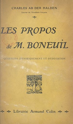 Téléchargez le livre :  Les propos de M. Boneuil