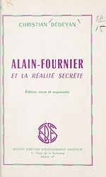 Télécharger le livre :  Alain-Fournier et la réalité secrète