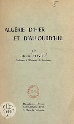 Télécharger le livre :  Algérie d'hier et d'aujourd'hui