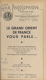 Télécharger le livre :  Le Grand Orient de France vous parle