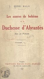 Télécharger le livre :  Les années de bohême de la Duchesse d'Abrantès