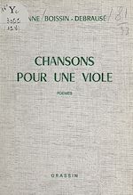 Télécharger le livre :  Chansons pour une viole
