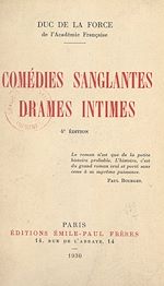 Télécharger le livre :  Comédies sanglantes, drames intimes