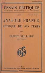 Télécharger le livre :  Anatole France, critique de son temps