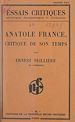 Télécharger le livre :  Anatole France, critique de son temps