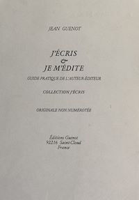 Téléchargez le livre :  J'écris & je m'édite