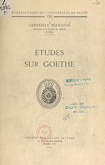 Télécharger le livre :  Études sur Goethe
