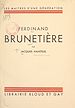 Télécharger le livre :  Ferdinand Brunetière