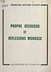 Télécharger le livre :  Propos décousus et réflexions moroses