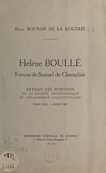 Télécharger le livre :  Hélène Boullé, femme de Samuel de Champlain