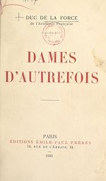 Télécharger le livre :  Dames d'autrefois