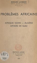 Télécharger le livre :  Problèmes africains