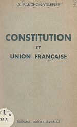 Télécharger le livre :  Constitution et Union française