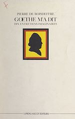 Télécharger le livre :  Goethe m'a dit