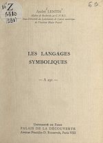 Télécharger le livre :  Les langages symboliques