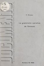 Télécharger le livre :  La grammaire narrative de Greimas