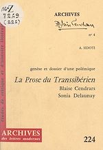 Télécharger le livre :  La prose du Transsibérien et de la petite Jehanne de France, Blaise Cendrars-Sonia Delaunay