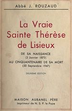 Télécharger le livre :  La vraie Sainte Thérèse de Lisieux