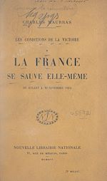 Télécharger le livre :  Les conditions de la victoire (1). La France se sauve elle-même, de juillet à mi-novembre 1914