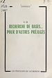 Télécharger le livre :  À la recherche de bases... pour d'autres préjugés