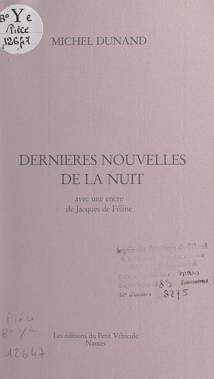 Téléchargez le livre :  Dernières nouvelles de la nuit