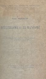 Télécharger le livre :  Hitlérisme et humanisme