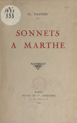 Téléchargez le livre :  Sonnets à Marthe