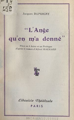 Téléchargez le livre :  L'ange qu'on m'a donné
