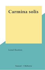 Télécharger le livre :  Carmina solis