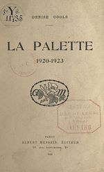 Télécharger le livre :  La Palette, 1920-1923