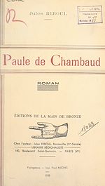 Télécharger le livre :  Paule de Chambaud