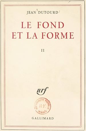 Téléchargez le livre :  Le fond et la forme (2). Essai alphabétique sur la morale et sur le style