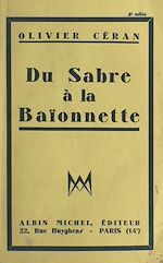 Download this eBook Du sabre à la baïonnette