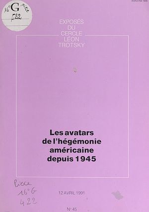 Téléchargez le livre :  Les avatars de l'hégémonie américaine depuis 1945