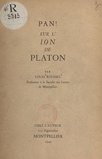 Télécharger le livre :  Pan ! Sur "l'Ion" de Platon