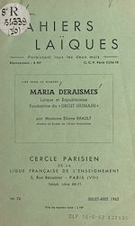 Télécharger le livre :  Maria Deraismes